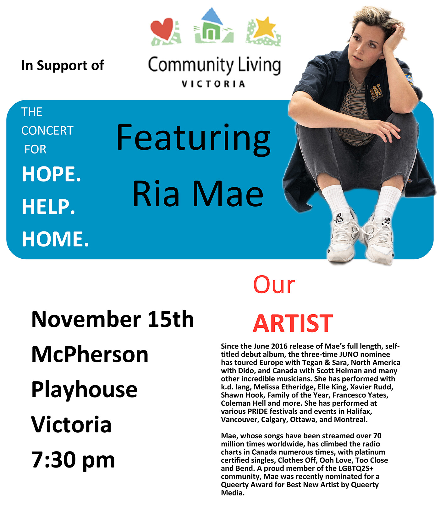 Ria Mae Concert Poster - Nov 15, 2024